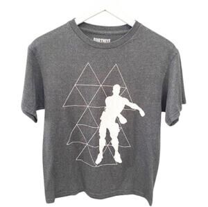 FORTNITE Boys Gray Floss Dance Silhouette Graphic T-Shirt XL